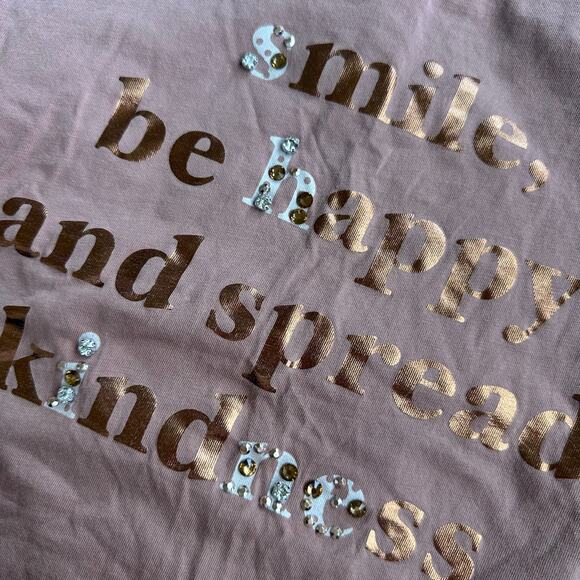 Zara Graphic Long Sleeve Top - Size 8 - Metallic Letters - Picture 3 of 4